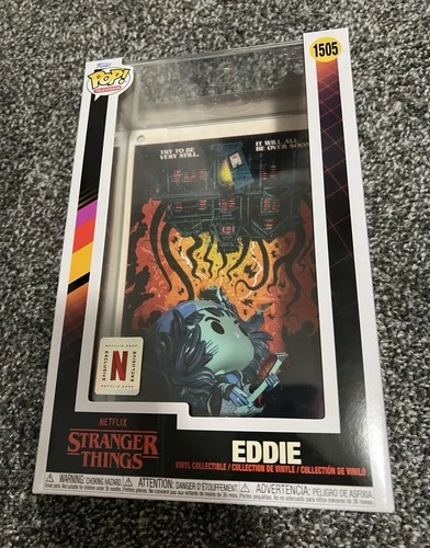Funko Pop Comic Book Cover Eddie #1505 Stranger Things Netflix Shop Exclusive