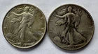 (2) Liberty Walking Silver Half Dollars 1943, 1945-S Estate Sale No Reserve