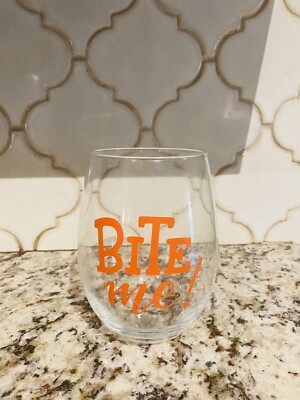 Bite Me Wine Glass