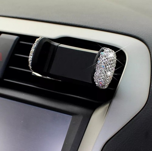 Soporte Universal de teléfono móvil para coche, accesorio con diamantes de imita - Photo 6 sur 12