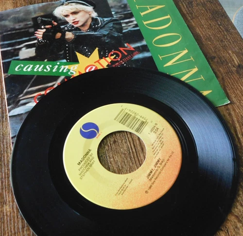 MADONNA CAUSING A COMMOTION / JIMMY, JIMMY 45 RPM RECORD & PS 070