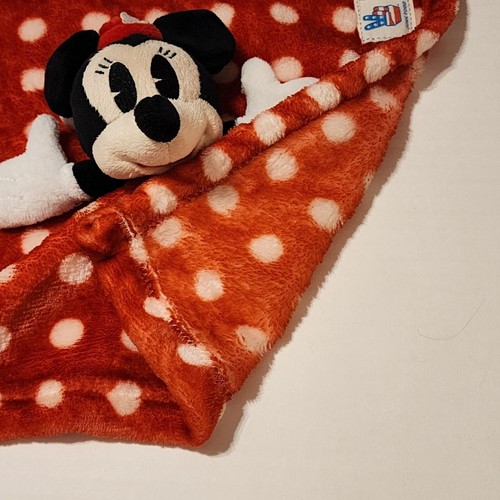 Junk Food Minnie Mouse Red and White Polka Dot Lovey Security Blanket - Picture 6 of 6