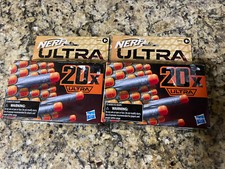 x2 NERF Ultra 20x-Dart Refill Pack E6600 Farthest Flying Darts Ever T4