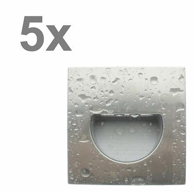 Trango 5x LED Treppenbeleuchtung Wandstrahler Nachtlicht Ambietente eckig 5SL16S