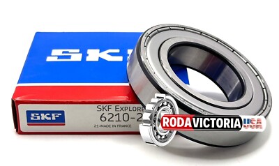 る SKF 6210 ZZ C3 Deep Groove Ball Ball Bearing, Metal Shielded