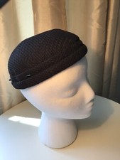 Vintage Authentic Black Amish Bonnet Hand Made