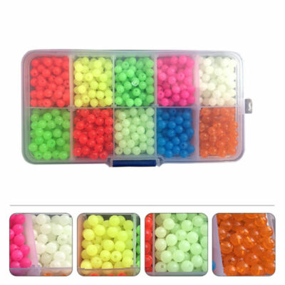 1000Pcs Fishing Sinker Beads Luminous Fishing Bait Beads Night Fishing Accessory
