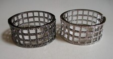 Women's Silver  Hematite Fashion Rhinestone Dressy Party Bangle Cuff Bracelet