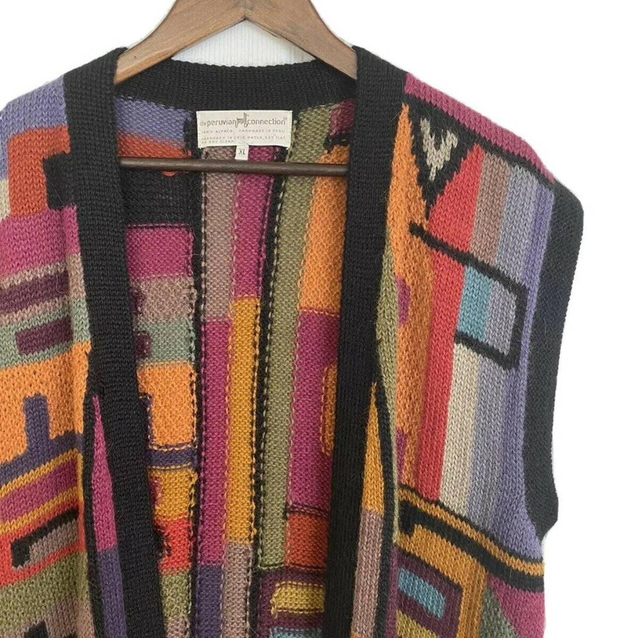 Vintage Peruvian Connection Long Knit Sweater Dus… - image 2