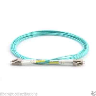LC to LC OM4 Duplex Multimode Fiber Optic Patch Cable 50/125 Aqua 1M-5M -4930