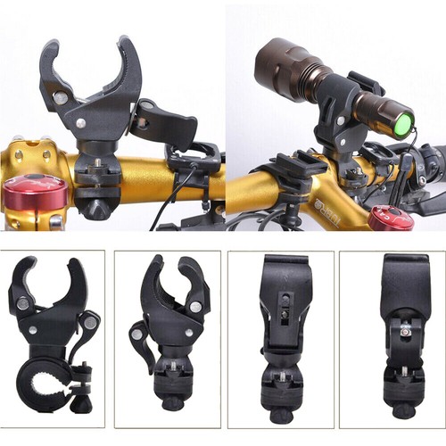 Universal Bicicleta Bicicleta Luz LED Linterna Antorcha Lámpara Montaje Abrazadera Soporte - Imagen 10 de 10