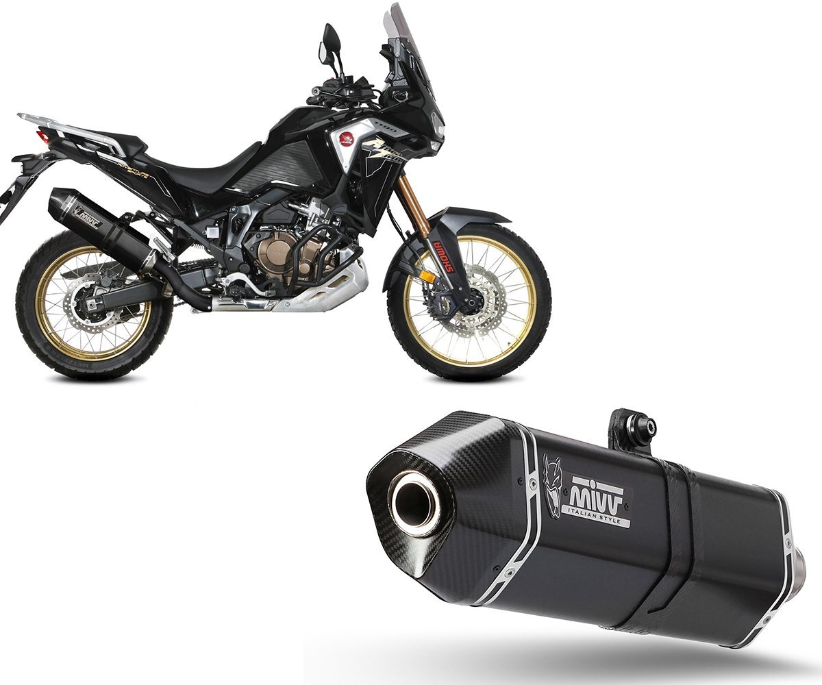 Exhaust Silencer MIVV SPEED EDGE Black HONDA CRF 1100 L AFRICA TWIN 2020 > 2023