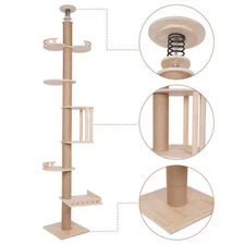 Five-Tier Cat Tower Activity Center Cat Climbing Tower for Kittens & Large Cats