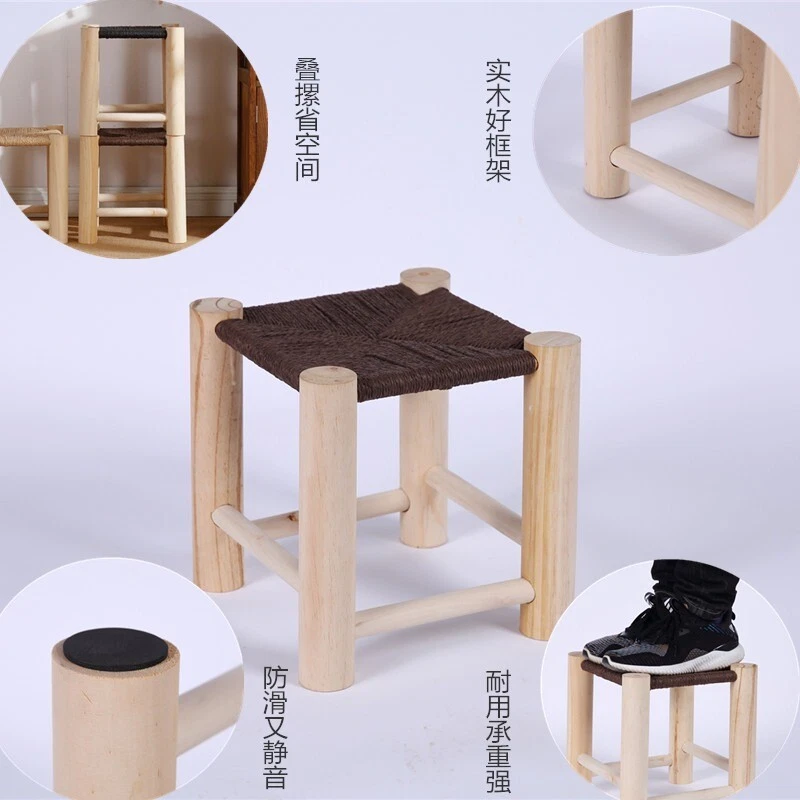 Coffee table small stool source factory direct sales hemp rope rattan anti-wear - Image 2 of 4