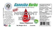 NASCENT IODINE  2 OUNCES  ORGANIC NON GMO! 400 servings! HIGHEST POTENCY!