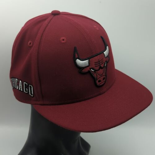 Chicago Bulls Burgundy SnapBack Windy City New Era 9Fifty Hat Cap NBA Basketball - Picture 1 of 12