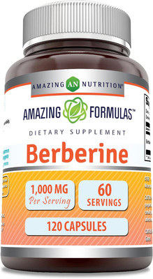 Amazing Formulas Berberine 1000Mg per Serving 120 Capsules Supplement | Non G...