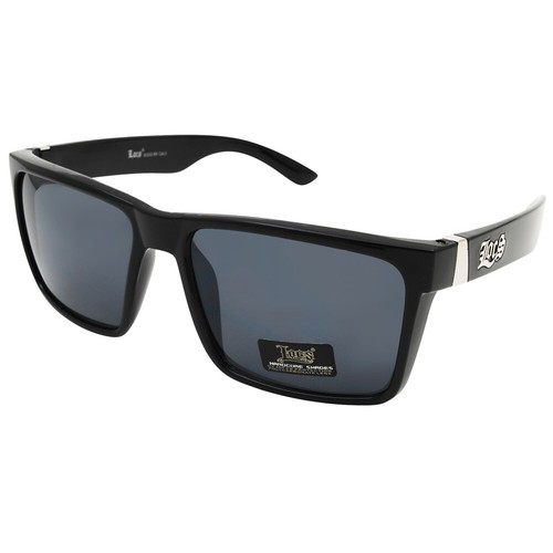 Gafas de sol Locs - Marco cuadrado estilo retro acabado negro brillante UV400 Cat 3 para hombre - Imagen 2 de 4