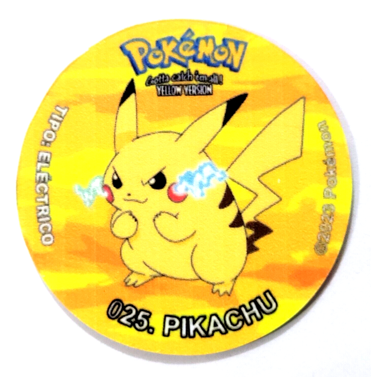 TAZO POKEMON EC1 #025B PIKACHU THUNDERSHOCK 2023 Kanto PERU South