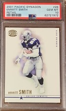 2001 Pacific Dynagon Retail Football #26 Emmitt Smith PSA 10 Pop 1