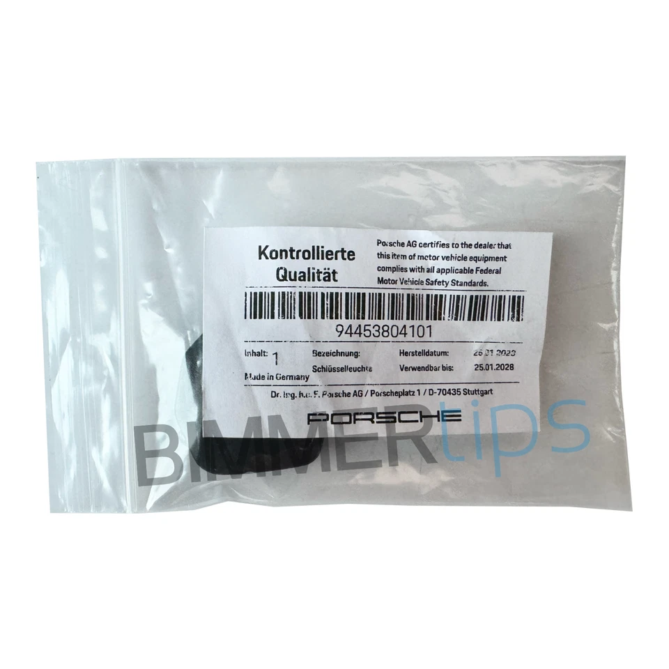 Llavero en blanco genuino Porsche 912 LED iluminado OEM 94453804101 91153890300 Foto 4 de 4