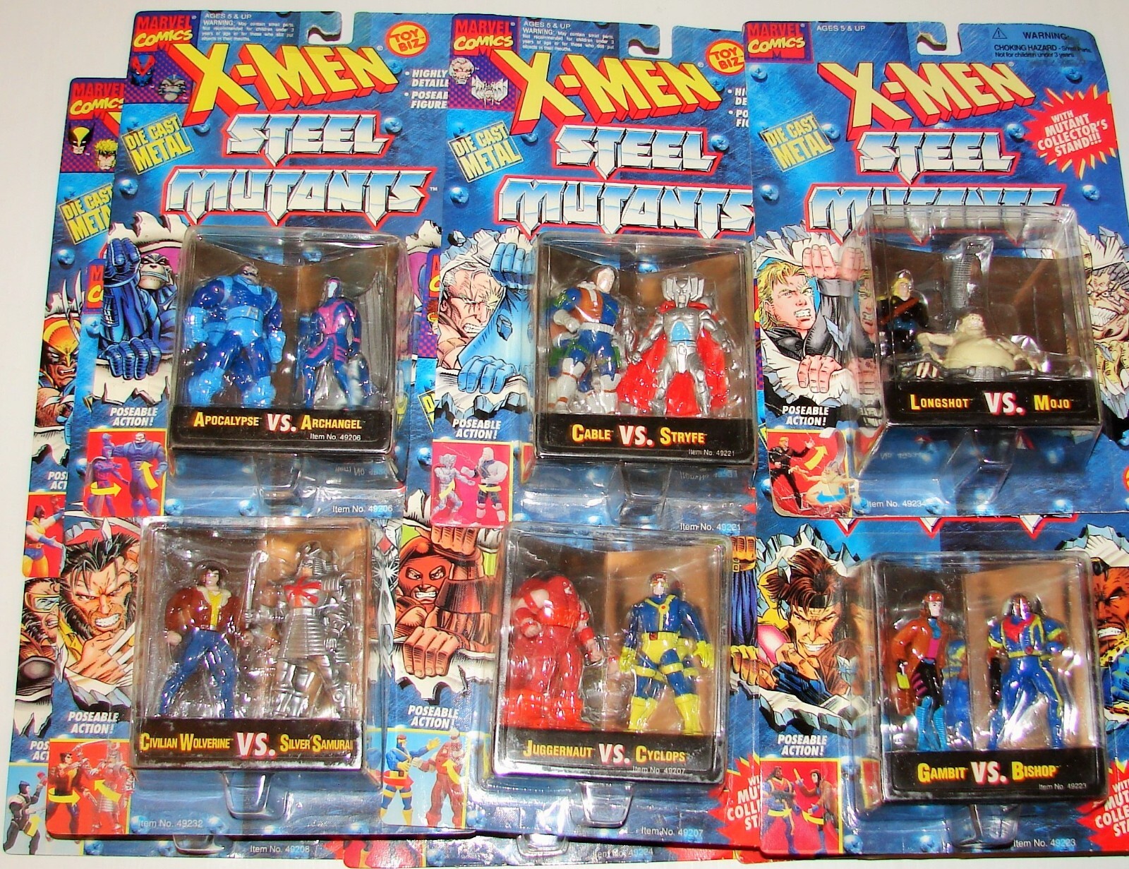 XMEN Steel Mutants Set of 12 Die Cast Metal Figures Marvel Comics Toy