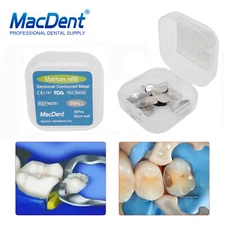 50Pcs Dental Matrices Bands Sectional Contoured Metal Matrix bands soft S/M/L