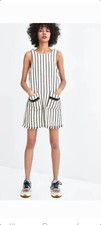 ZARA TRF PINAFORE TWEED FRINGE SHIFT DRESS XS