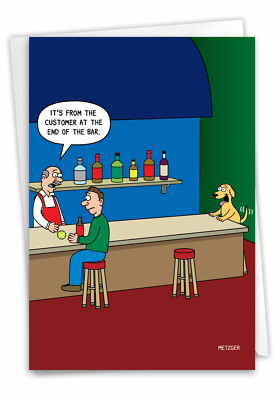 1 Funny Birthday Card with Envelope - Dog Customer C3672BDG