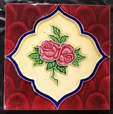 6'' x 6'' Ceramic Glazed tile Porcelain Brick Collection Display décor Japan Q1 