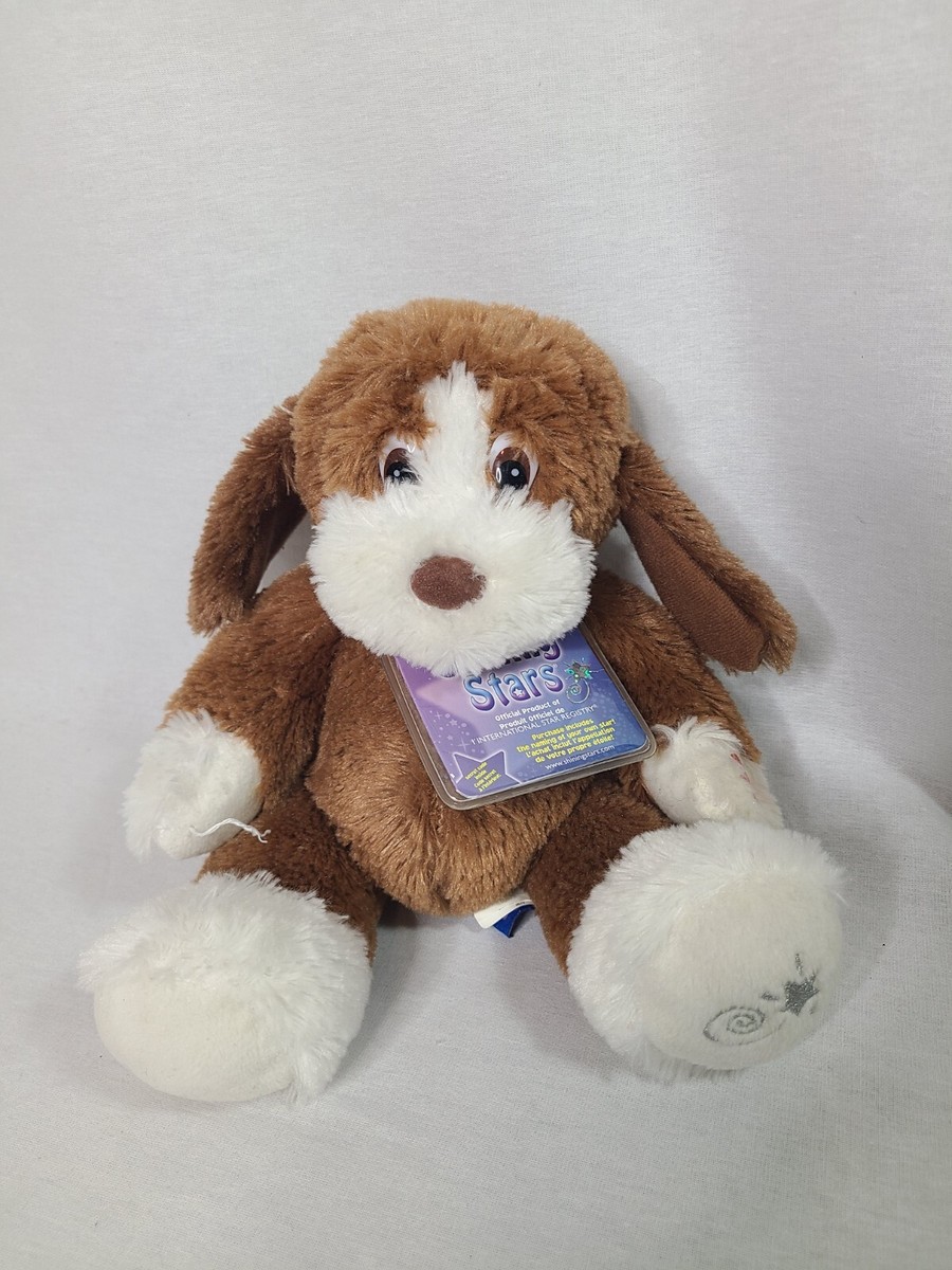 RUSS Shining Star Plush Puppy Dog Brown & White Stuffed Animal