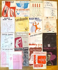 Lot of 18 Vintage Piano Solos '40s, '50s, '60s Sheet Music