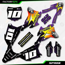 Purple Spark Racing Graphics Kit fits Kawasaki Kx85 14-21 Plates Kx 85