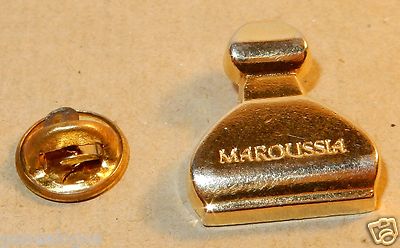 PIN'S METAL DORE PERFUME BOTTLE PERFUME BOTTLE MAROUSSIA