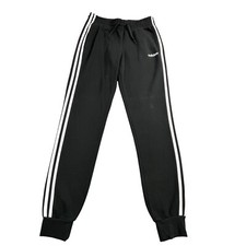 Adidas Womens Small 28x29.5 Black Originals Athletic Track Pants White 3 Stripes