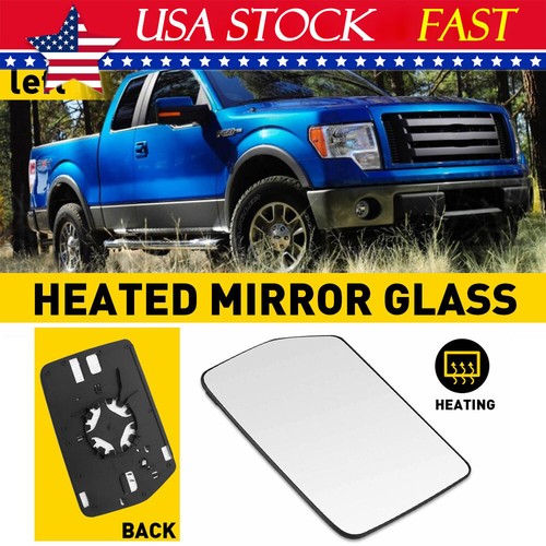 For 04-10 Ford F150 F-150 Mark LT Pickup Left Side Power Mirror Glass 7L3Z17K707 - Picture 2 of 12