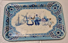 Vintage 1940-50's Wolverine-Tin Litho Delft Child  s Tea Set Serving Tray