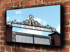 Liverpool - Anfield Shankly Gates  - Stylized Picture - Wall Canvas 38cm x 26cm