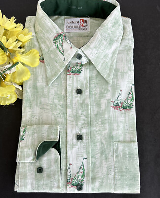 NOS Vintage Andhurst Shirt LEISURE STYLE  Long Sleeve Men's 16 1/2 Collar