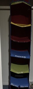 Daily Activity Kids Closet Organizer11"X11"X48" Prepare Week's Worth Collapsible