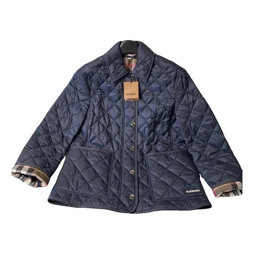 Burberry Dalry Women's Quilted Jacket with Check Detail Size M