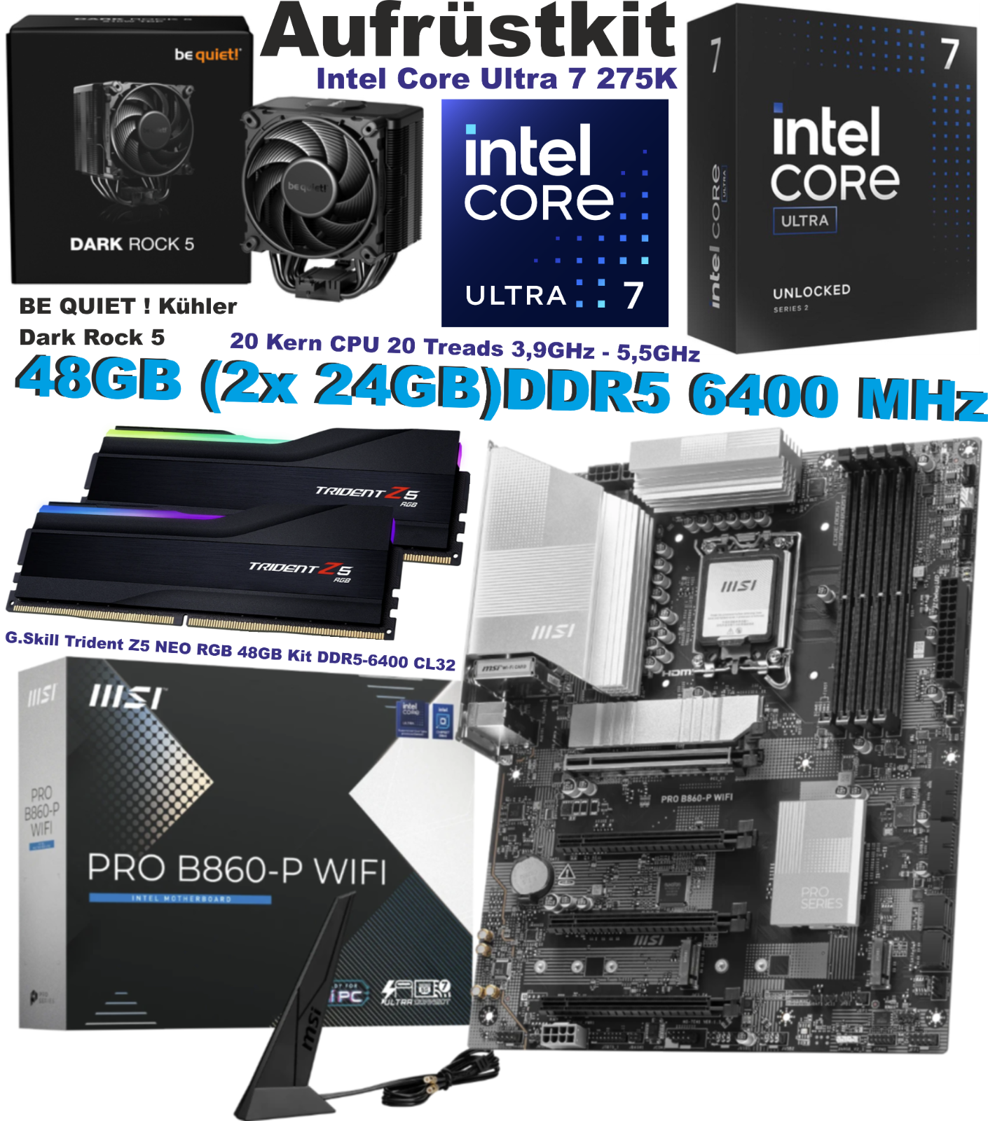 Intel Prozessor Core Ultra 7 265K Integrierte Ki 20 Kerne 3,3/5,5 Ghz Box - Image 7