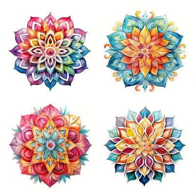 Mandala Muster Yoga Indisch Desi Bharat Apna Yoga Vinyl 4 in 1 Aufkleber KOSTENLOSER VERSAND