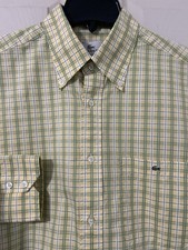Lacoste Men  s Plaids Dress Shirt Size L 42