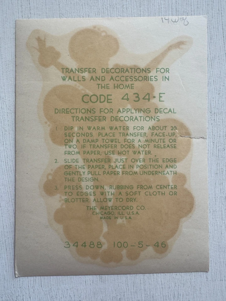 Calcomanía vintage Meyercord 434-E Pinup Girl con burbujas Foto 2 de 2