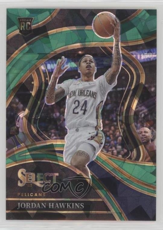 2023 Panini Select Courtside Green Ice Prizm Jordan Hawkins #280 Rookie RC 0t30