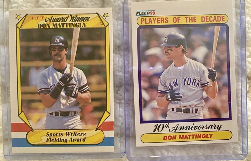 Lot Of 2 Don Mattingly Fleer 1987-1990
