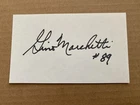 Geno Marchetti #89 NFL HOF signed index card Baltimore Colts #1