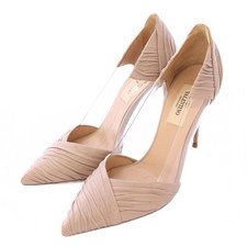 Valentino Valentino VALENTINO Pumps Pointed Toe Pin Heel Leather Clear Contrast