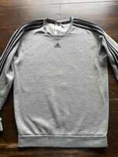 Adidas Sweater Men  s Size Medium Gray Black Pullover Athletic Casual Wear